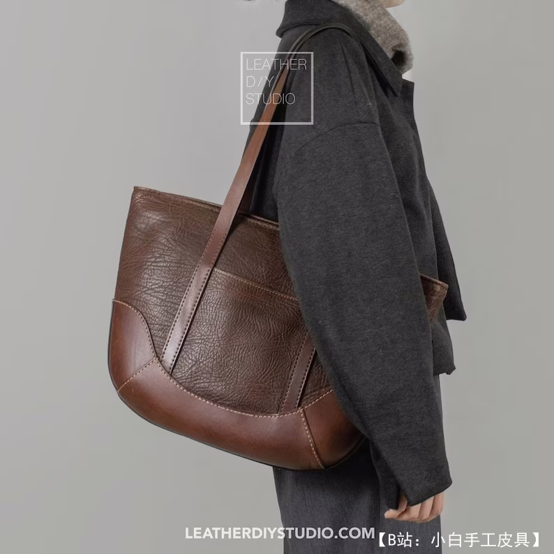 Leather DIY Studio 的免费版型手提包 31-A - 1