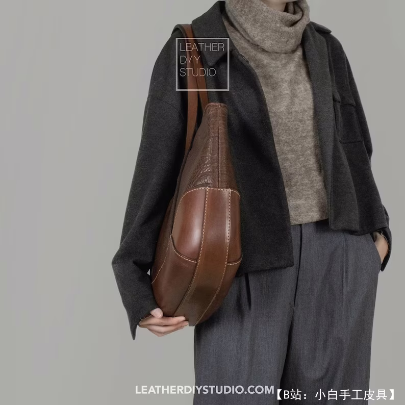 Leather DIY Studio 的免费版型手提包 31-A - 3