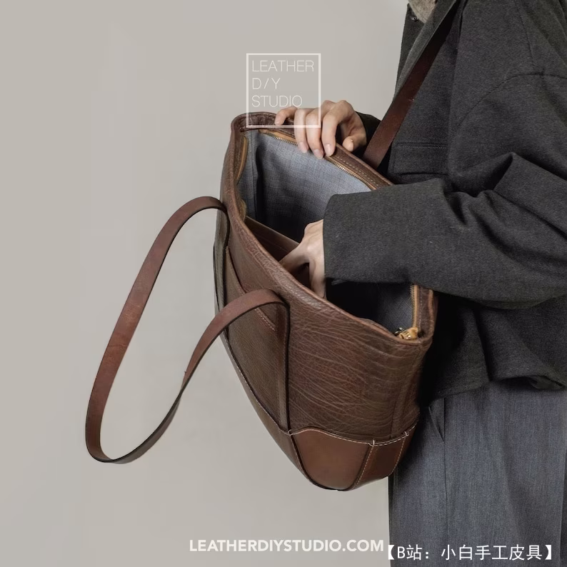 Leather DIY Studio 的免费版型手提包 31-A - 5