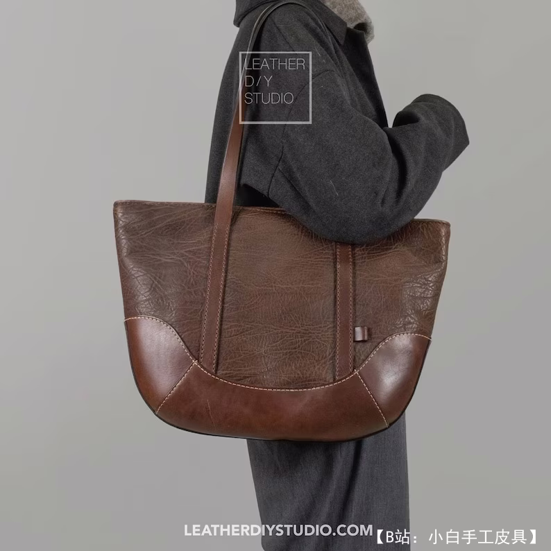 Leather DIY Studio 的免费版型手提包 31-A - 6