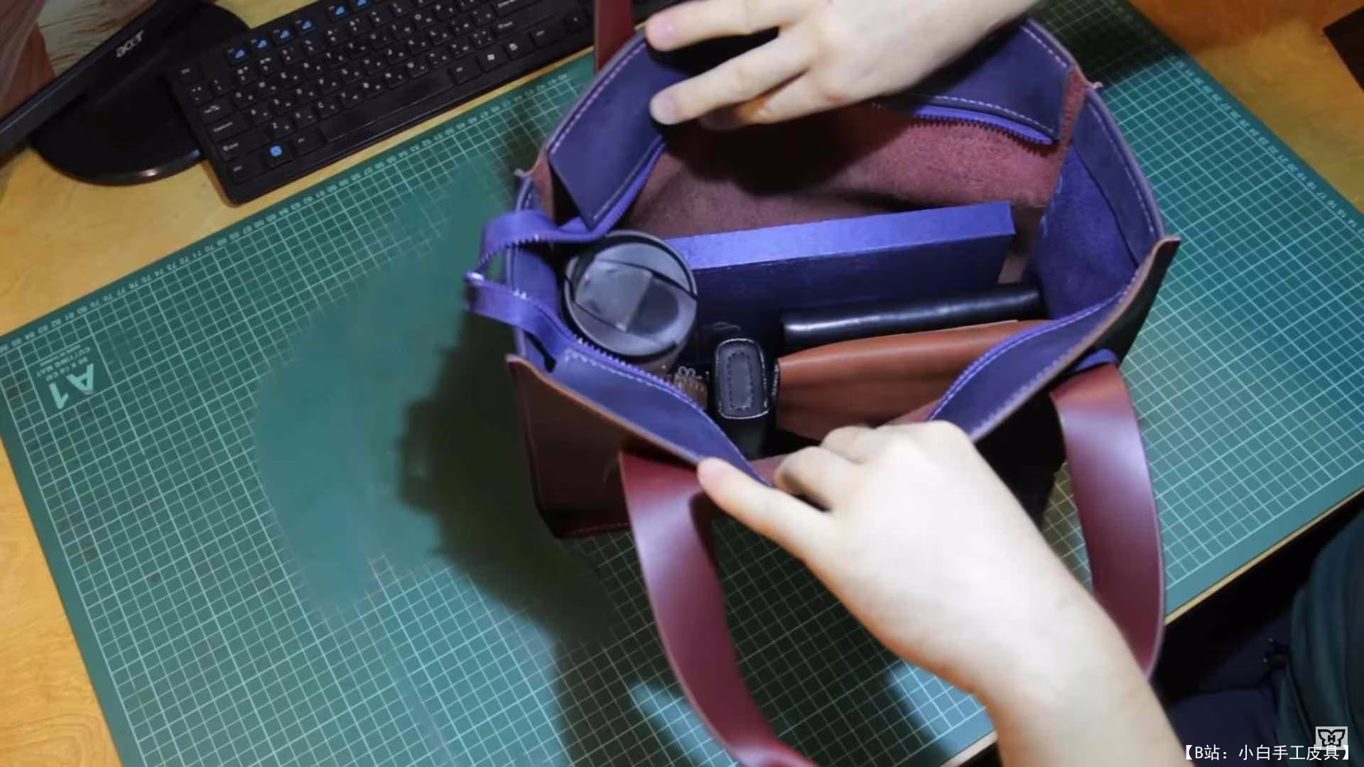 Serzh Nikitin 免费版型两种颜色皮革女式包 - 3