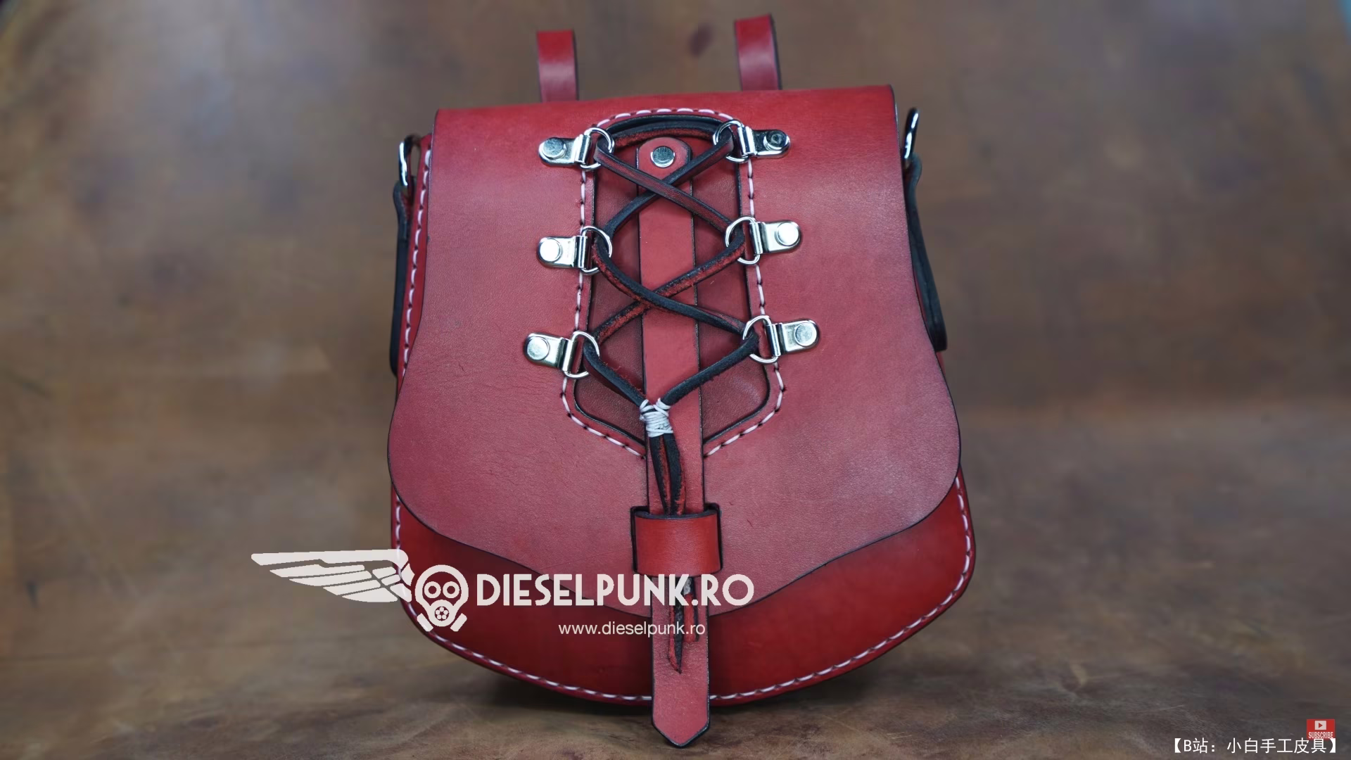 DieselpunkRo 版型皮革腰包 - 1