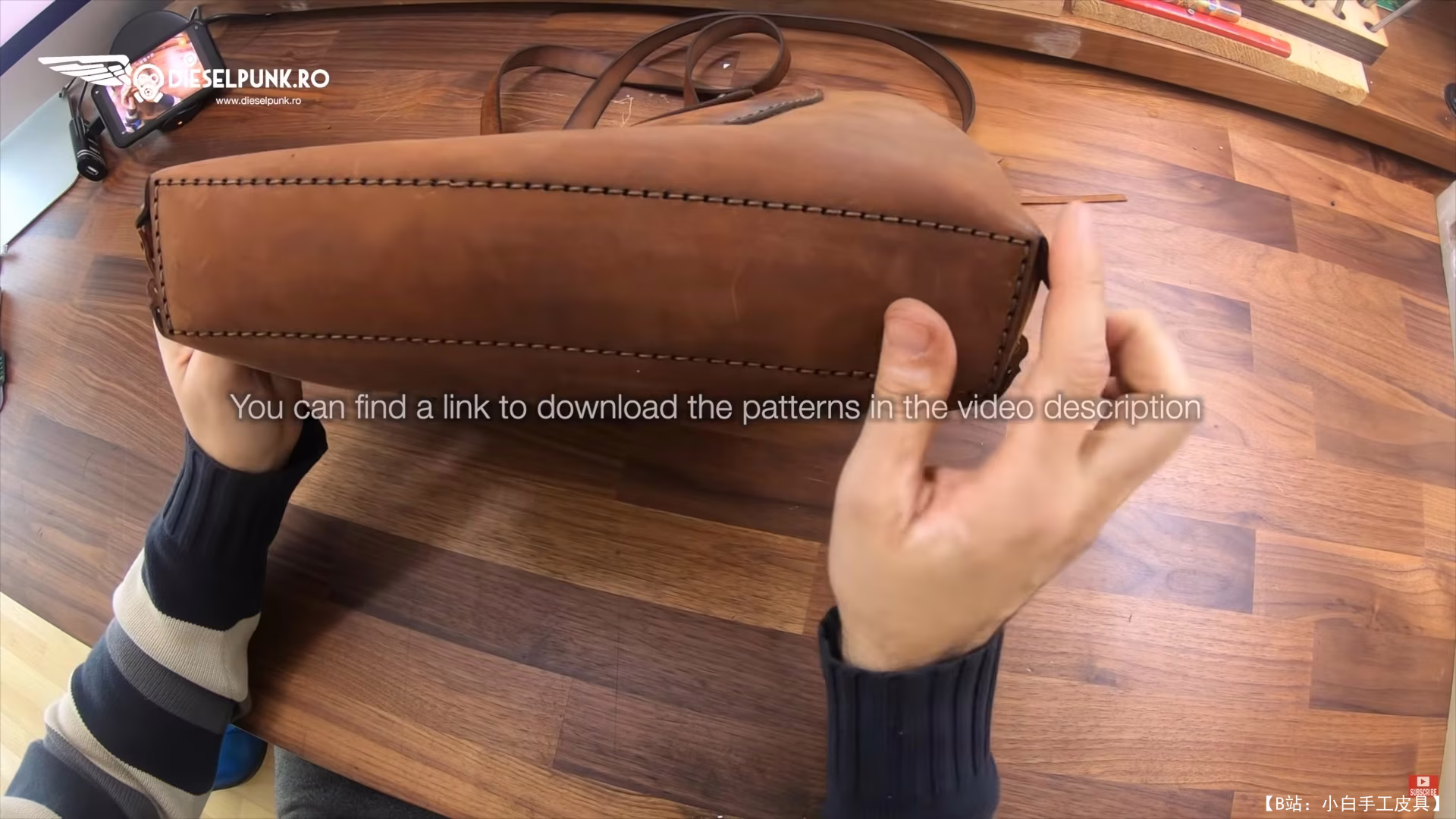 DieselpunkRo 版型皮革紧身胸衣手提包 - 4