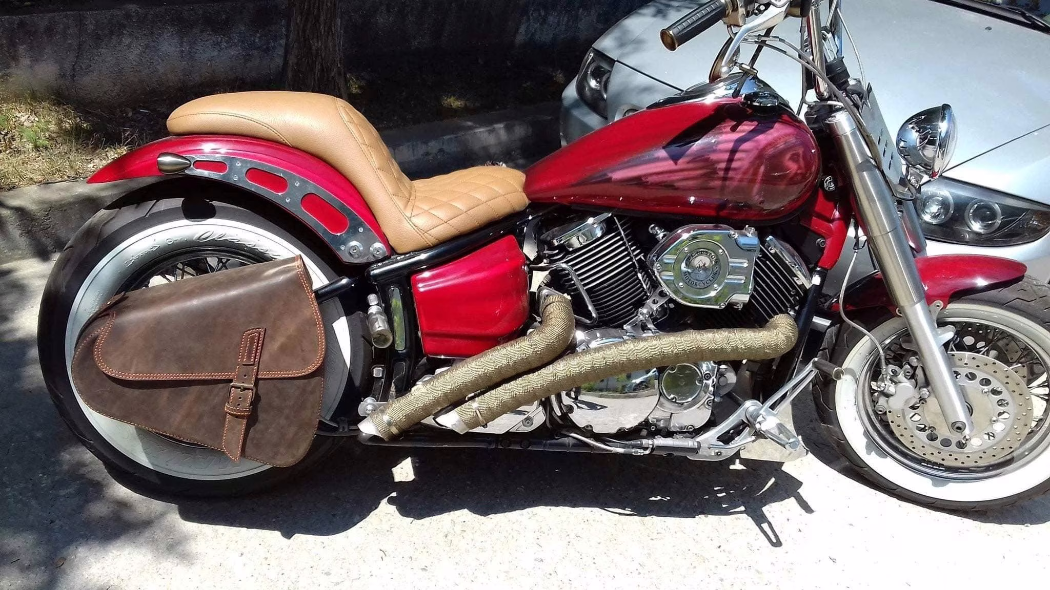 VasileandPavel 摩托车版型皮革侧包 - 5