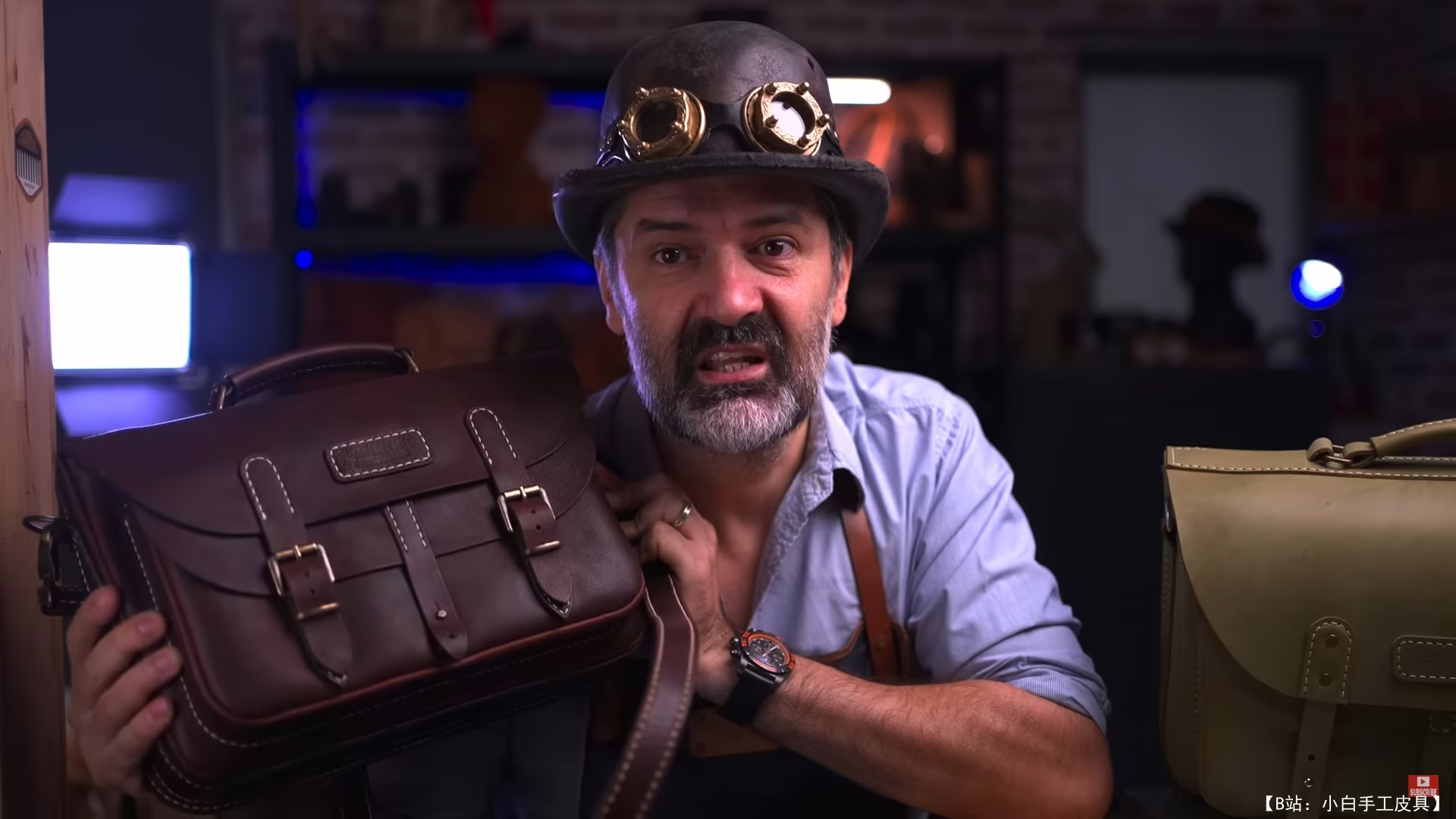 DieselpunkRo 绅士探险家皮革公文包版型 - 1