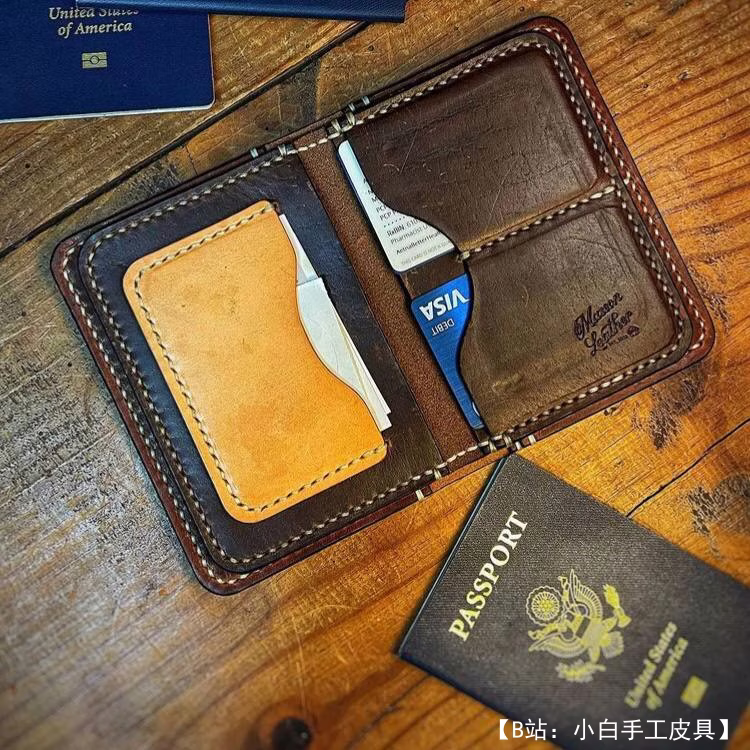 来自 Leatherpattern 的免费 Mascon 皮革护照封面版型 - 2