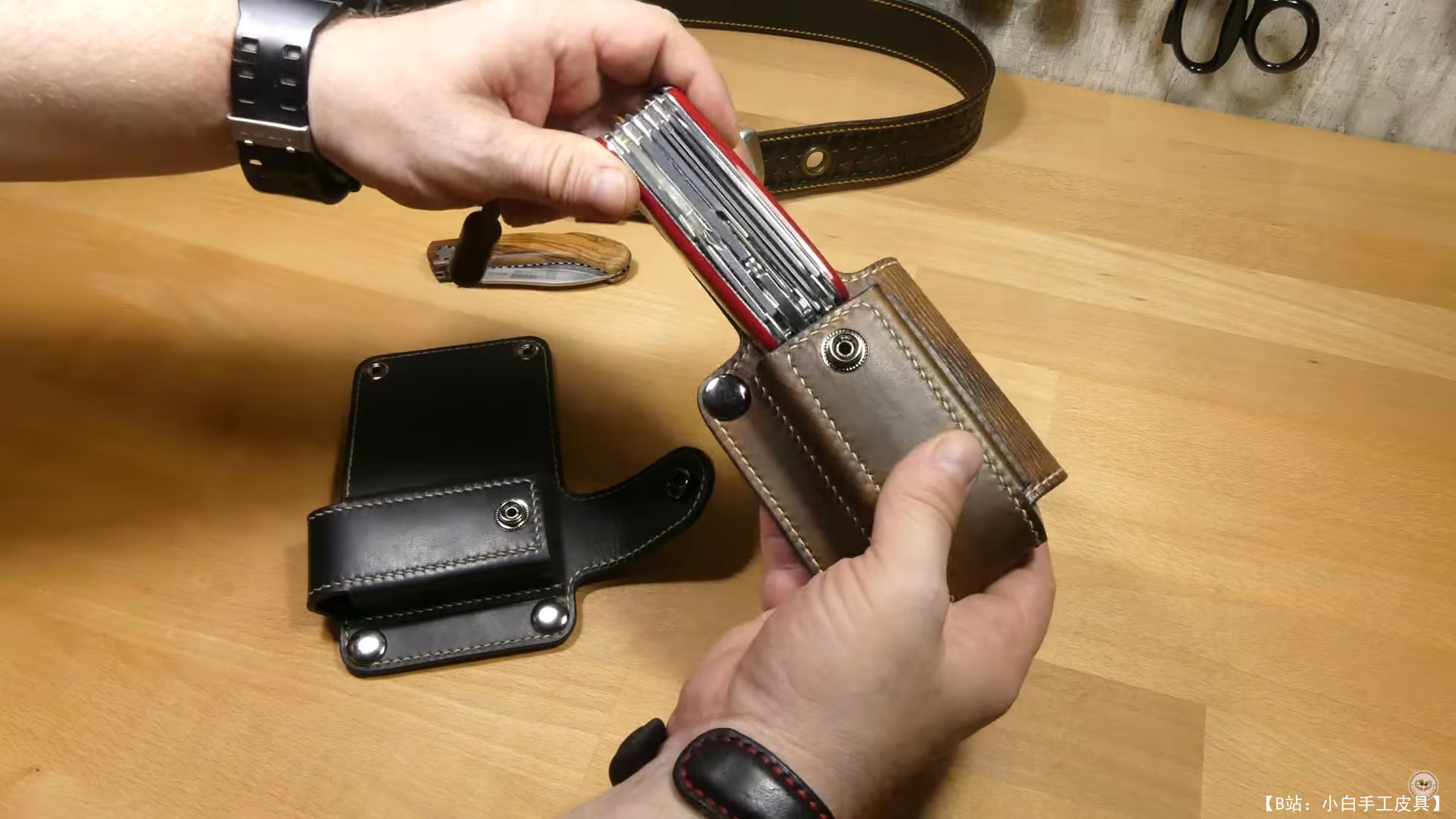 Cuero entre manos 的免费版型腰带刀盒 - 3