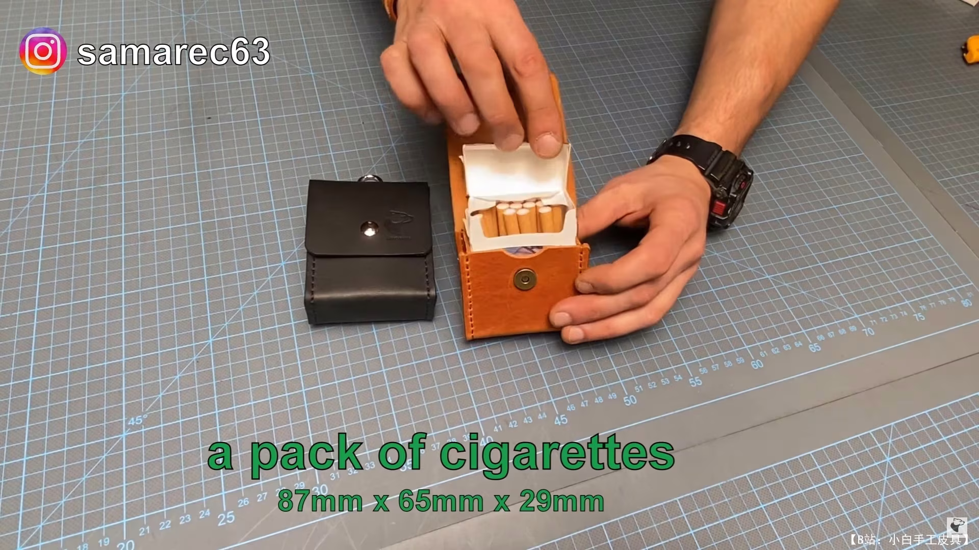 Leathercraft Berlin 的免费版型皮革烟盒 - 5