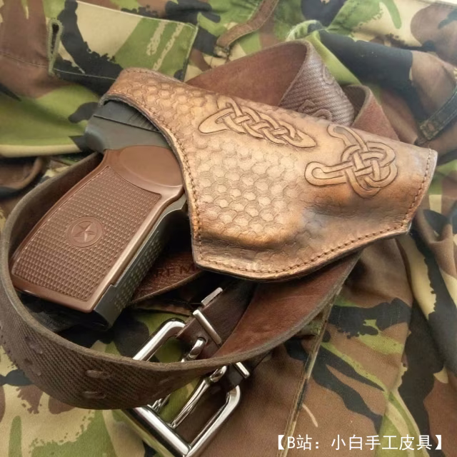 马卡洛夫手枪免费版型皮革皮套 - 1