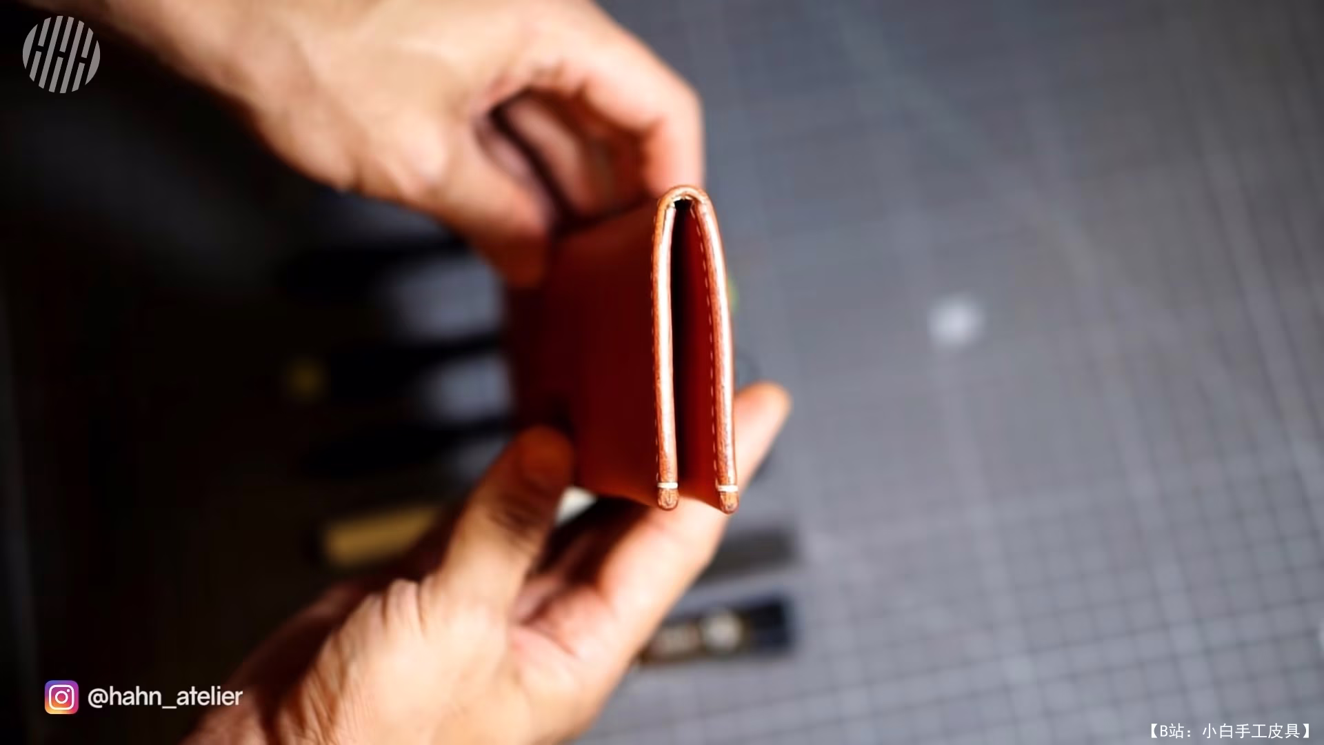 Hahns Atelier 的免费版型皮革笔袋 - 4