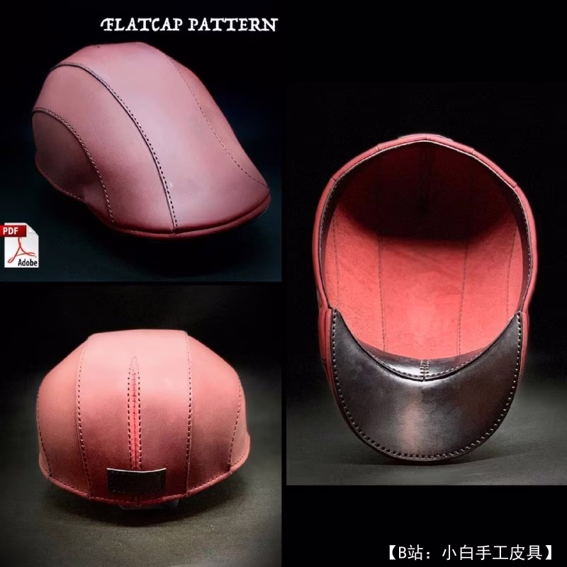 Luvia 免费版型皮革平顶帽 - 1