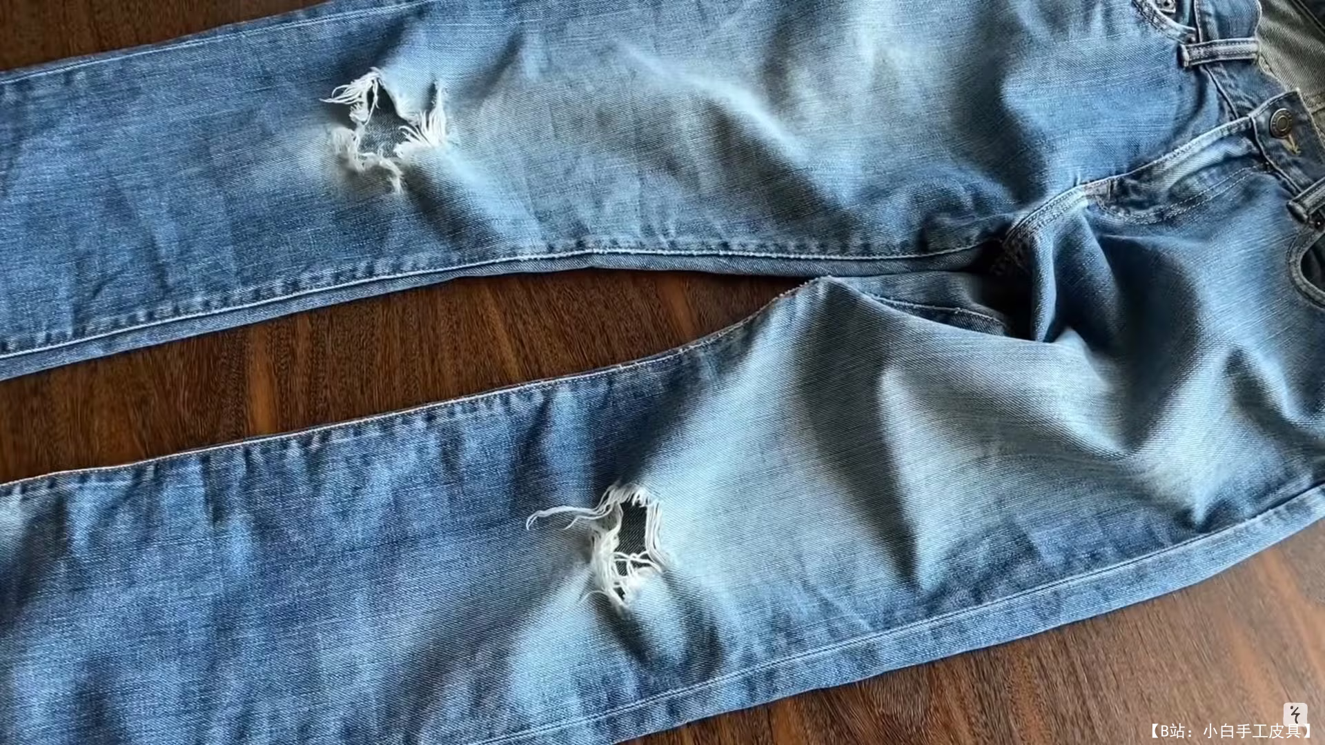 免费 Sozonobo 皮革牛仔裤补丁版型 - 1