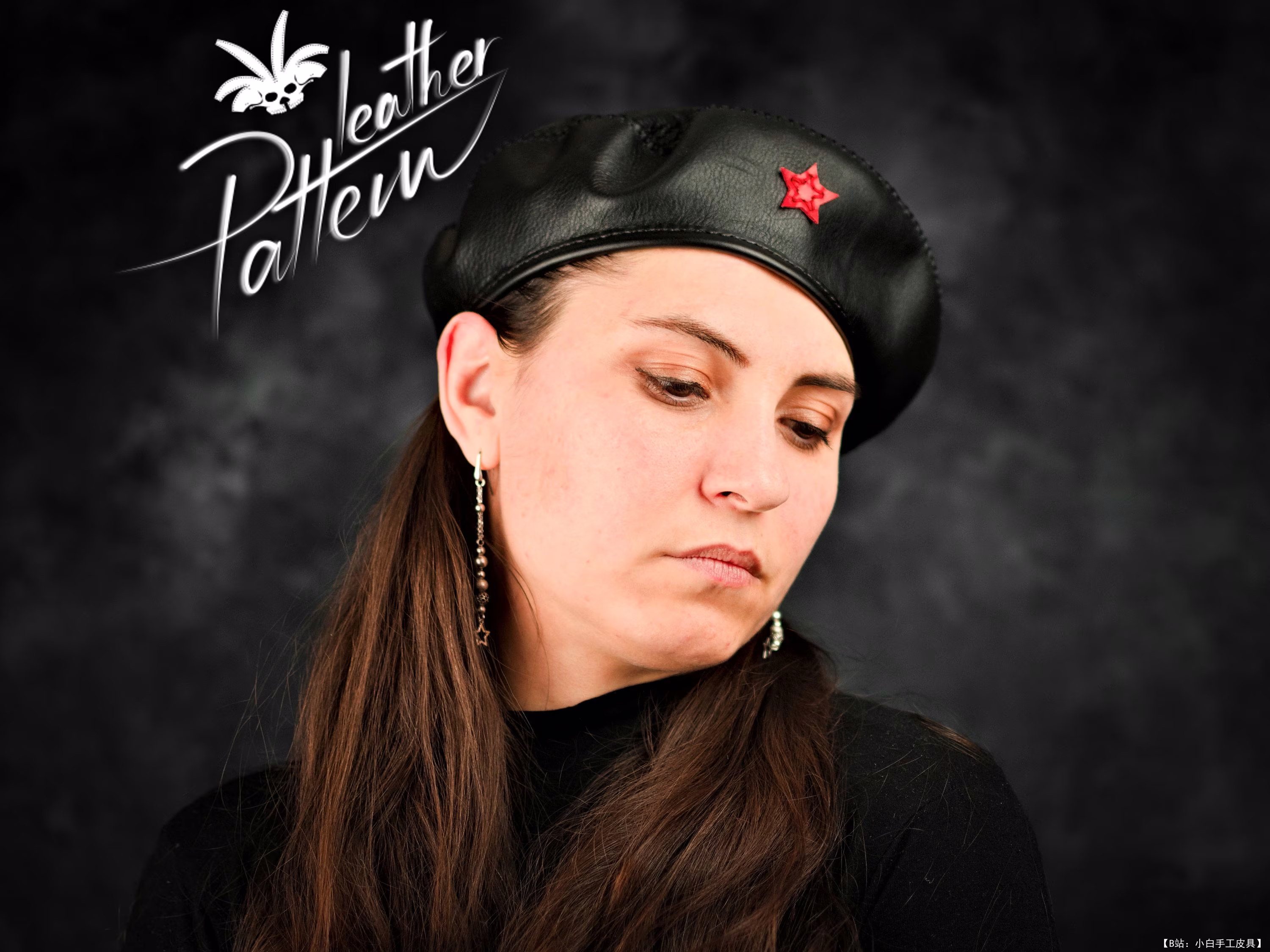 LeatherHubPatterns 提供的免费螺旋贝雷帽版型 - 7