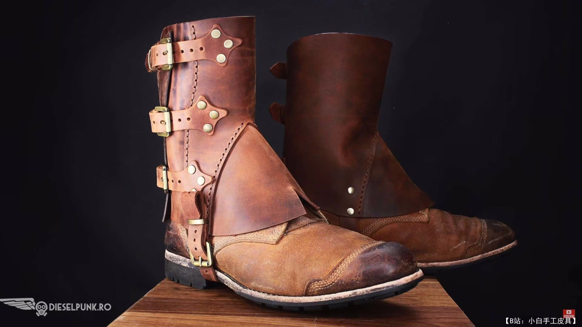 DieselpunkRo 版型皮革打底裤 - 1