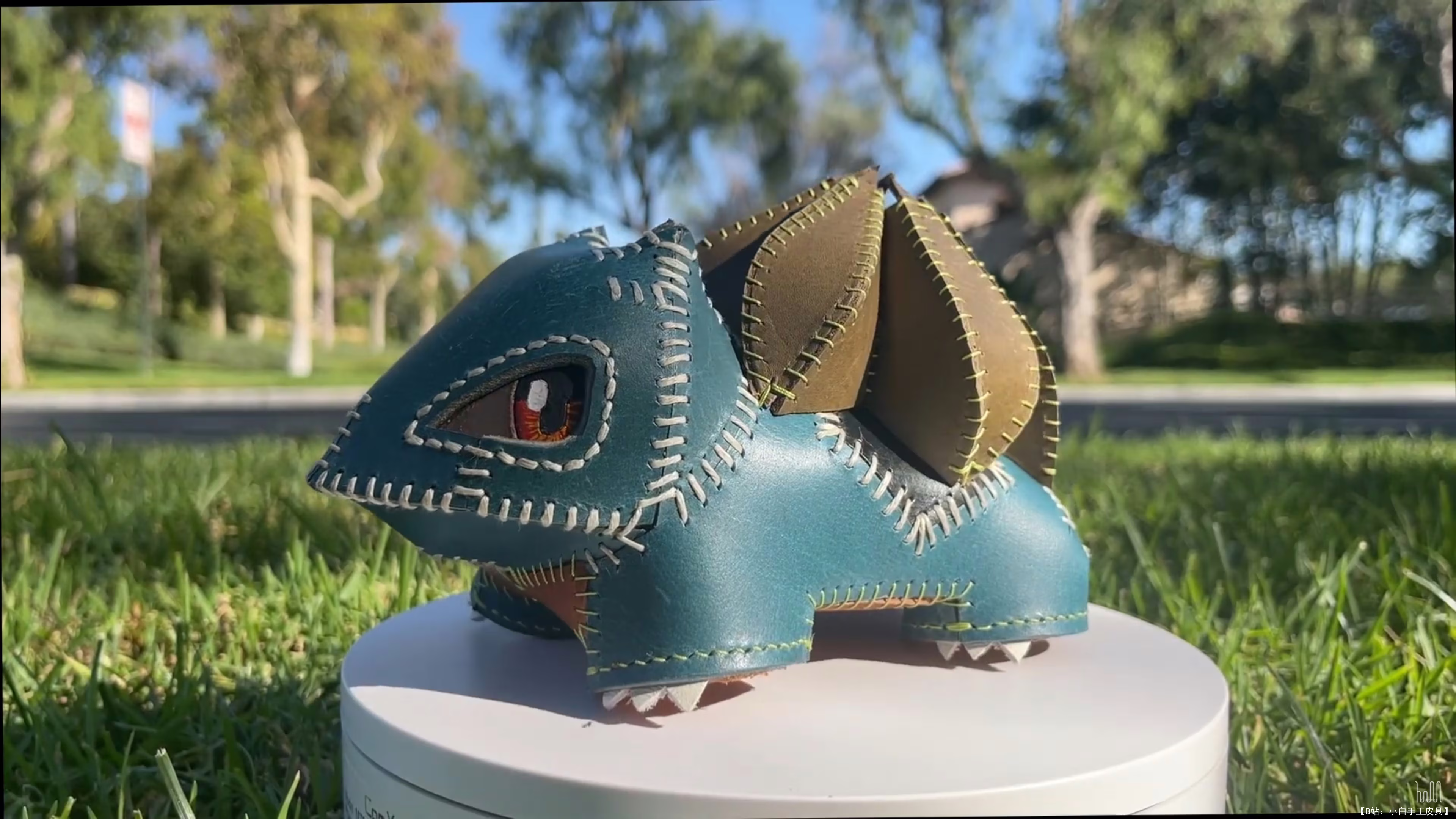 免费版型皮革玩具妙蛙种子 by Hillsworksus - 3