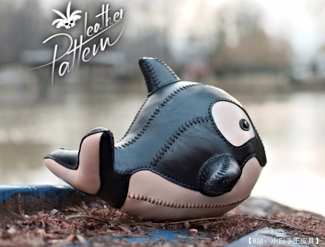 Leatherhubpatterns 的皮革 Orca 玩具的免费版型 - 7