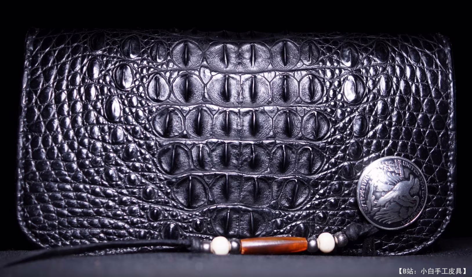 免费鳄鱼皮骑行钱包版型 - 1