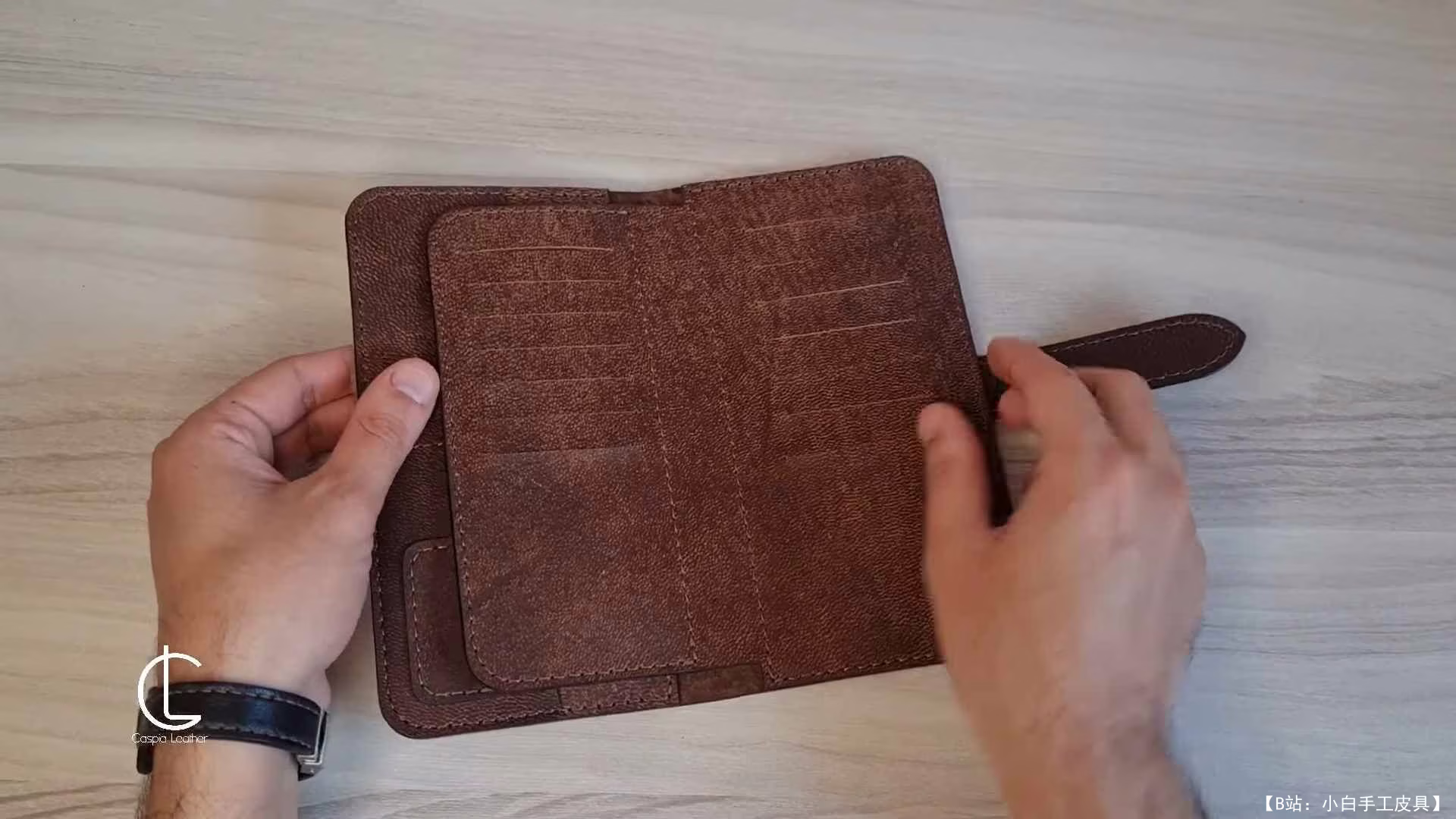 Caspia Leather 提供的免费长钱包版型 - 3