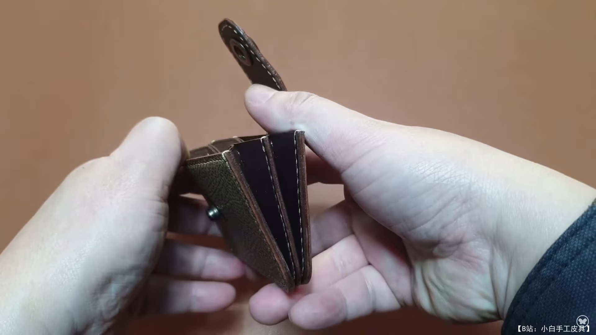 Navico 皮革免费版型手风琴卡钱包 - 3