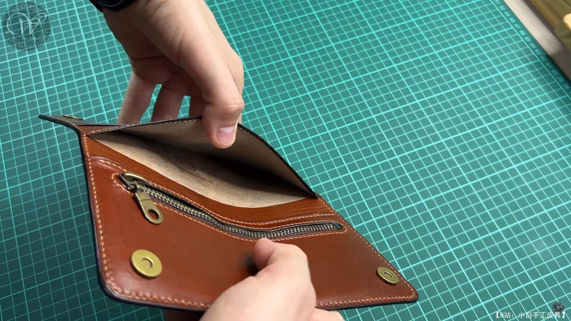 Wild Leather Craft 的免费版型双长钱包 - 3