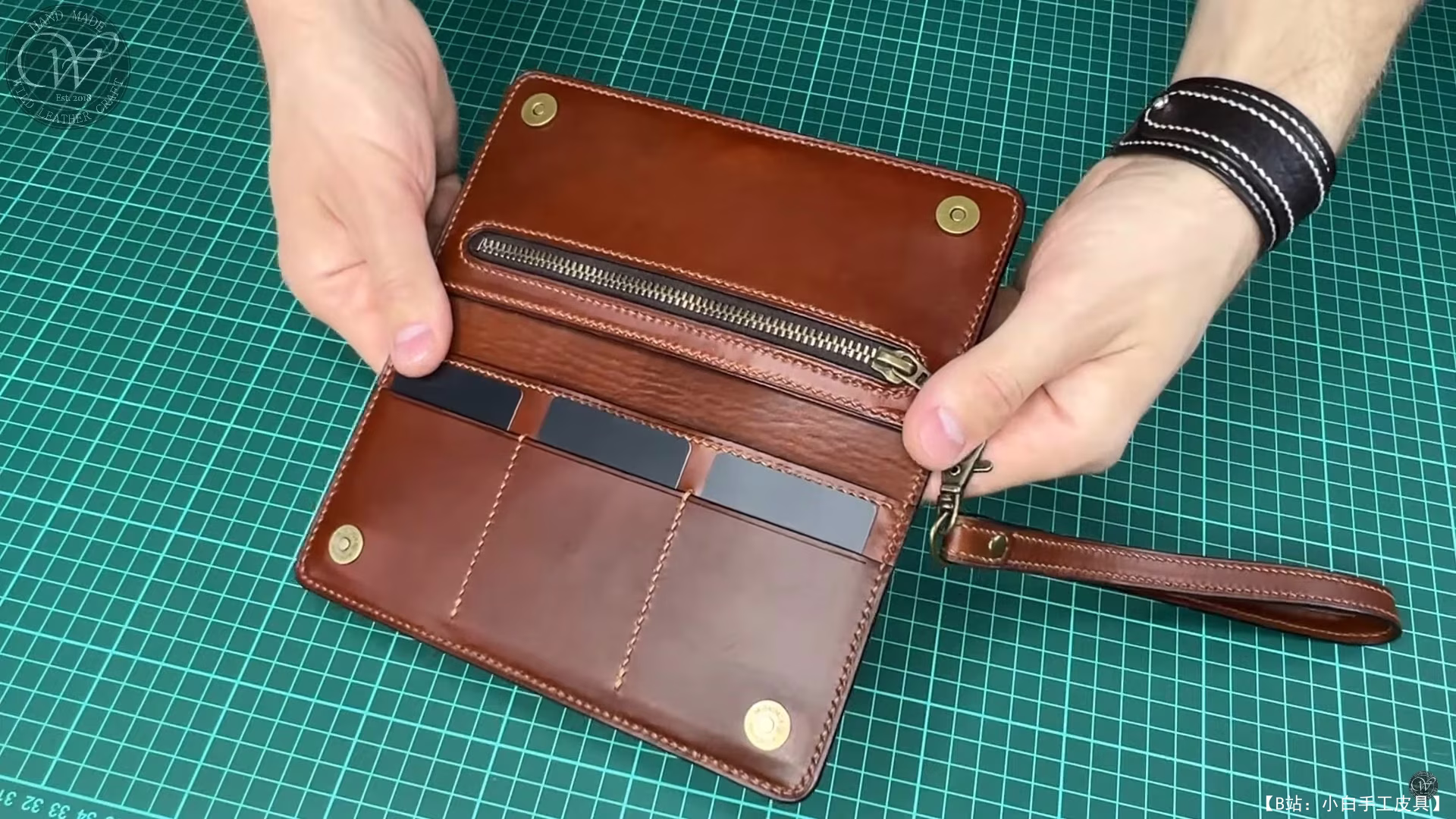 Wild Leather Craft 的免费版型双长钱包 - 9
