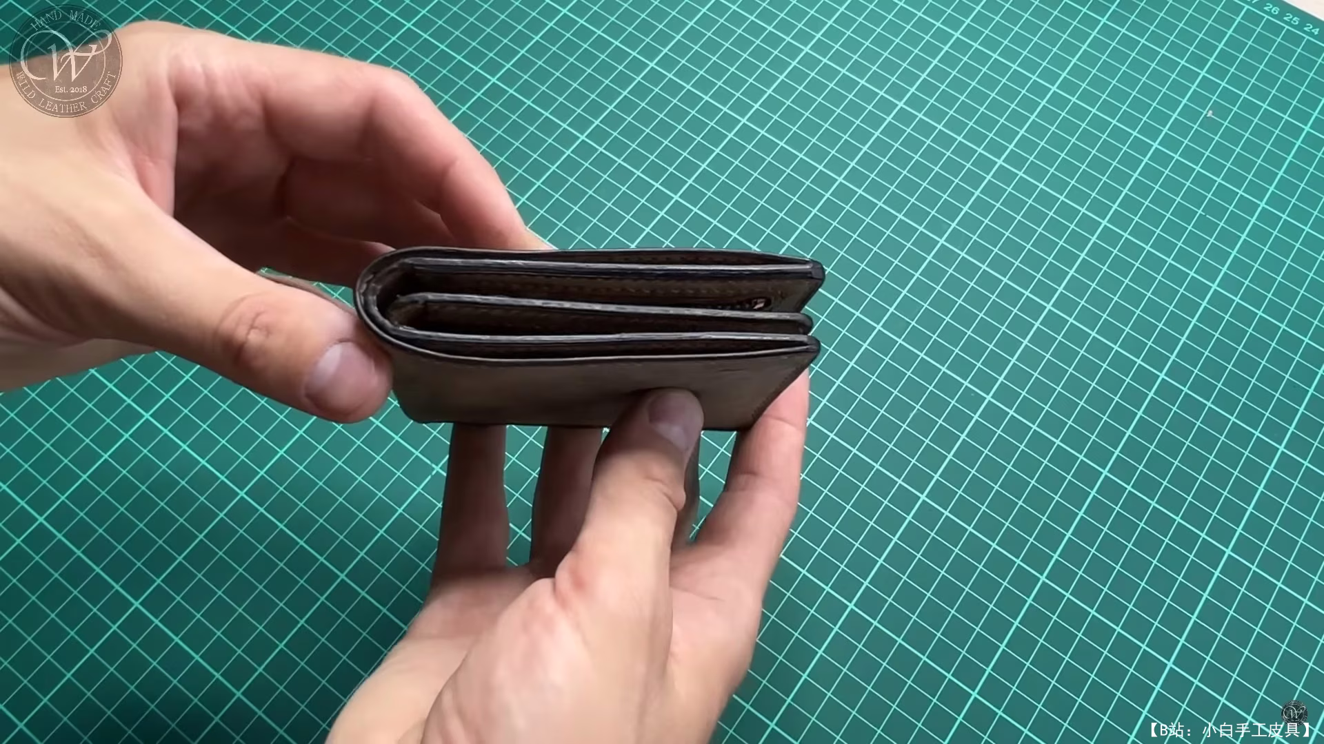 免费版型双钱包，带来自 Wild Leather Craft 的标签 - 2