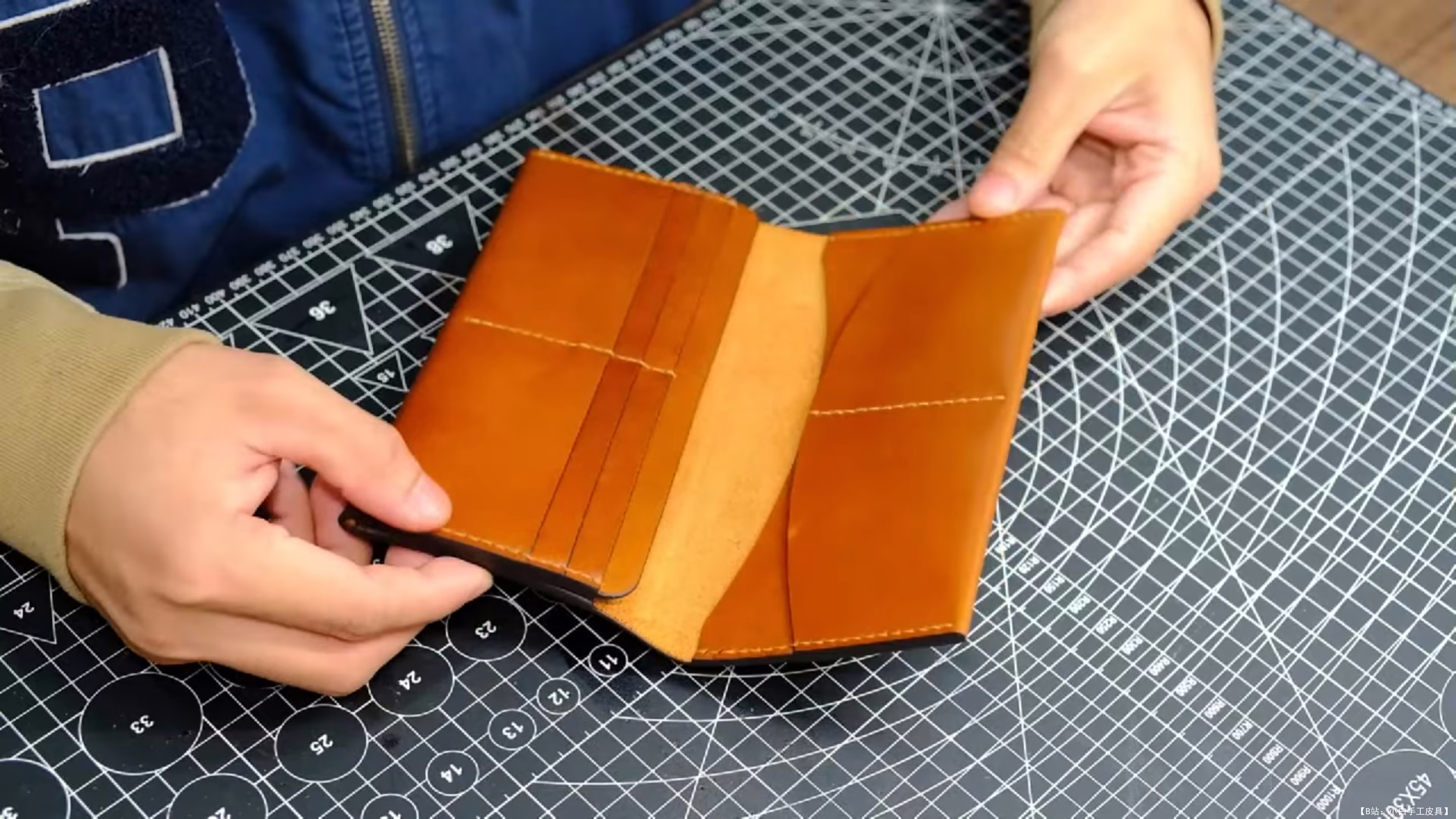 MARS Planet Leather Craft 免费版型大号加长钱包 - 1