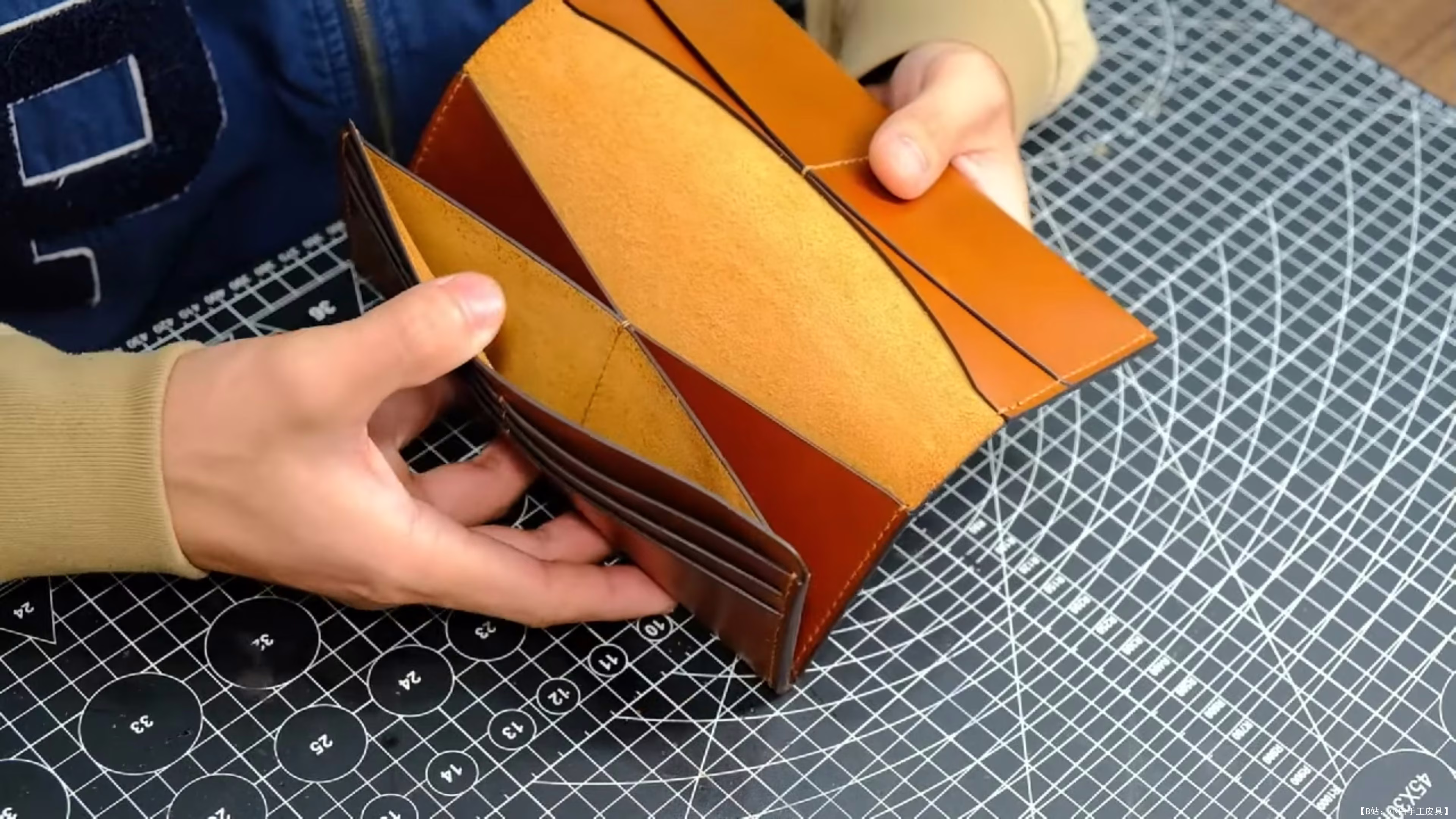 MARS Planet Leather Craft 免费版型大号加长钱包 - 3