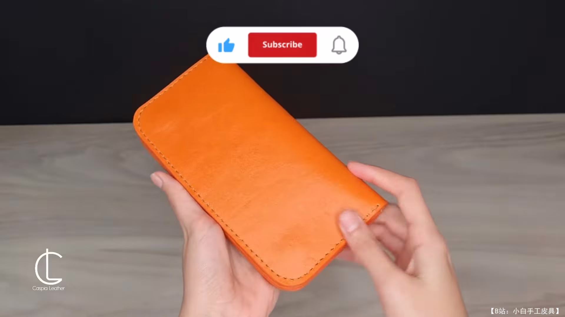 Caspia Leather 免费版型长款皮革钱包 - 1