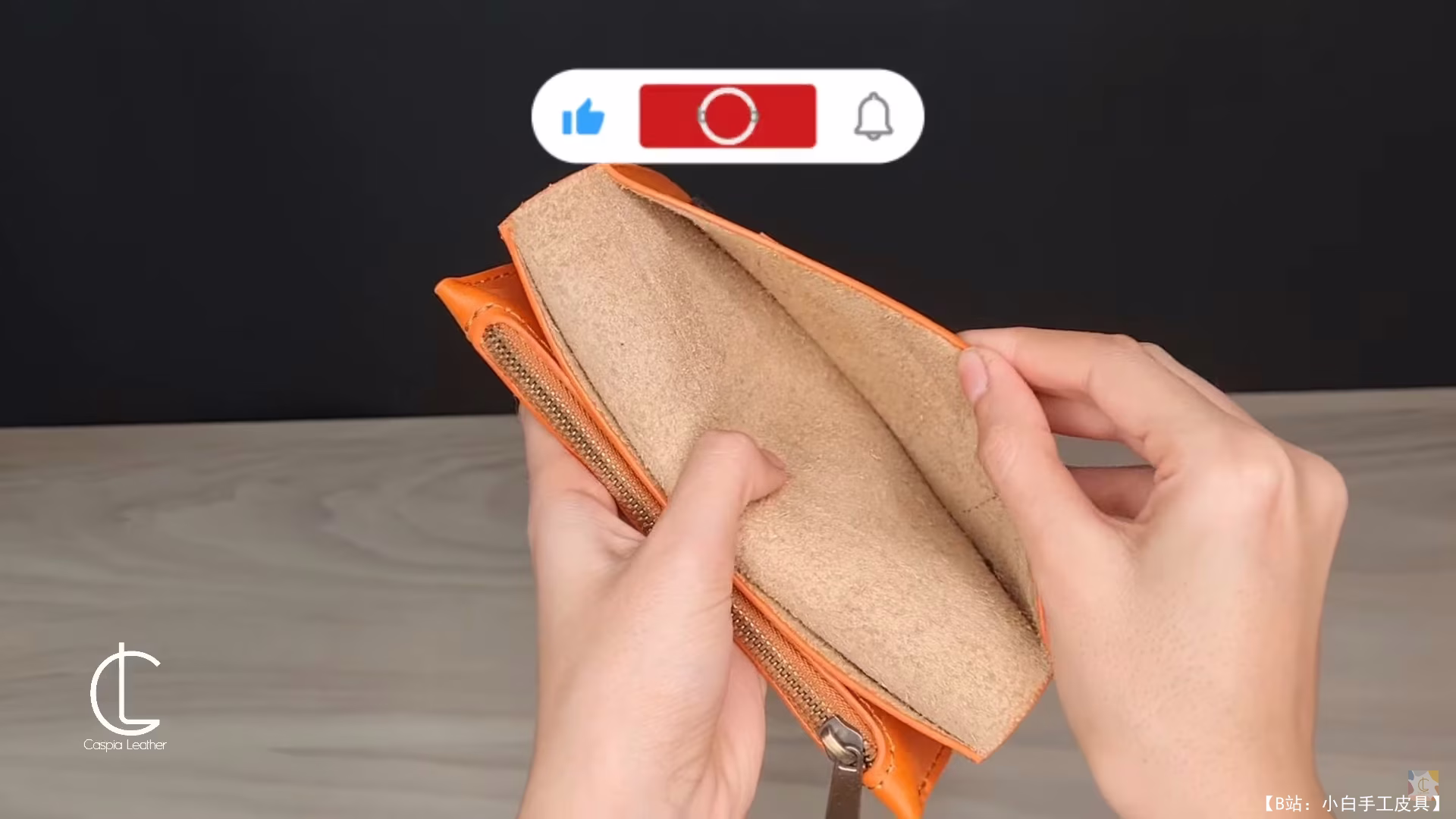 Caspia Leather 免费版型长款皮革钱包 - 7