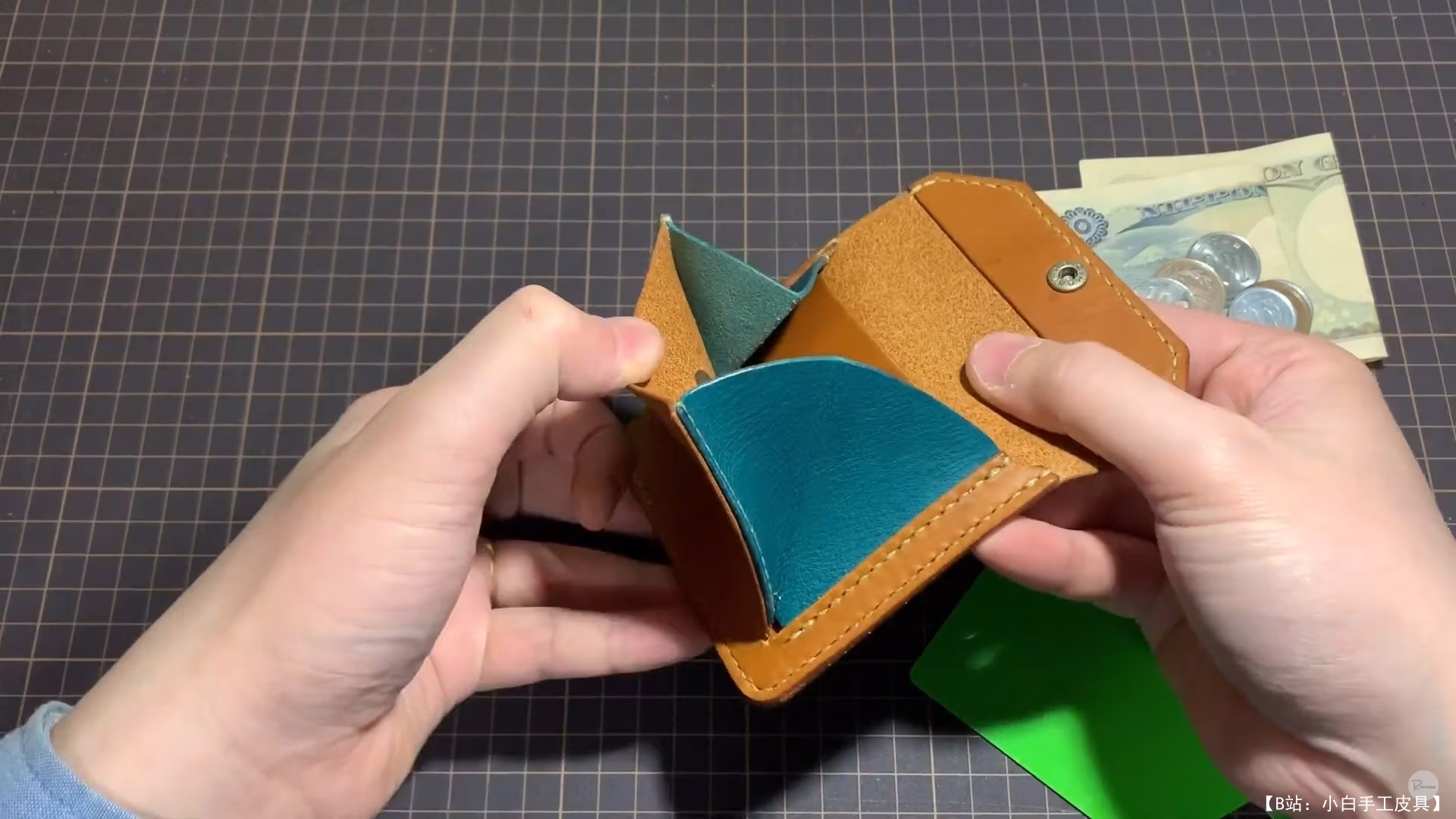 来自 rascasse tokyo 的免费版型迷你钱包，可存放纸币和卡片 - 6