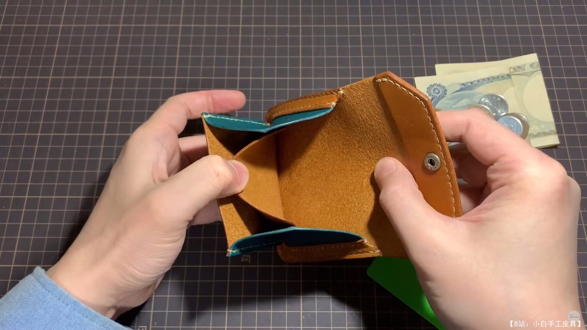 来自 rascasse tokyo 的免费版型迷你钱包，可存放纸币和卡片 - 7