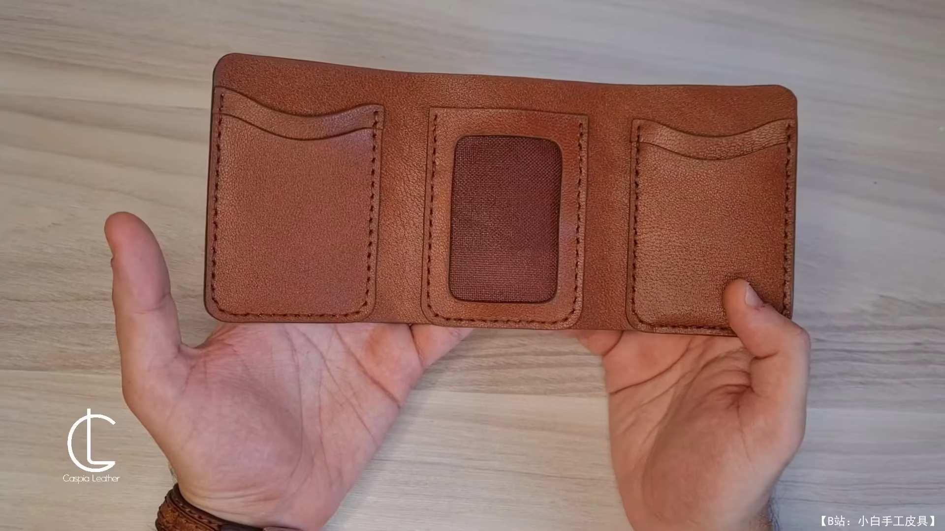 Caspia Leather 免费版型三折钱包 - 2