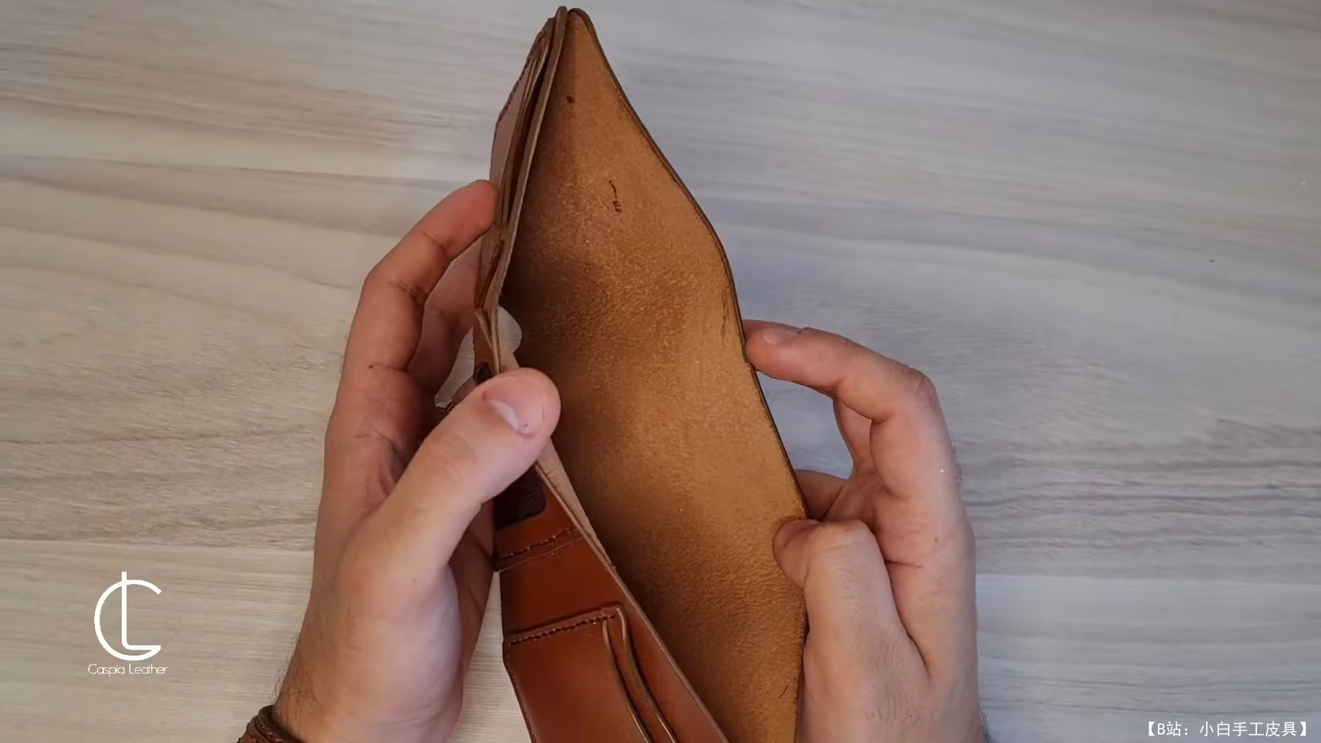 Caspia Leather 免费版型三折钱包 - 3