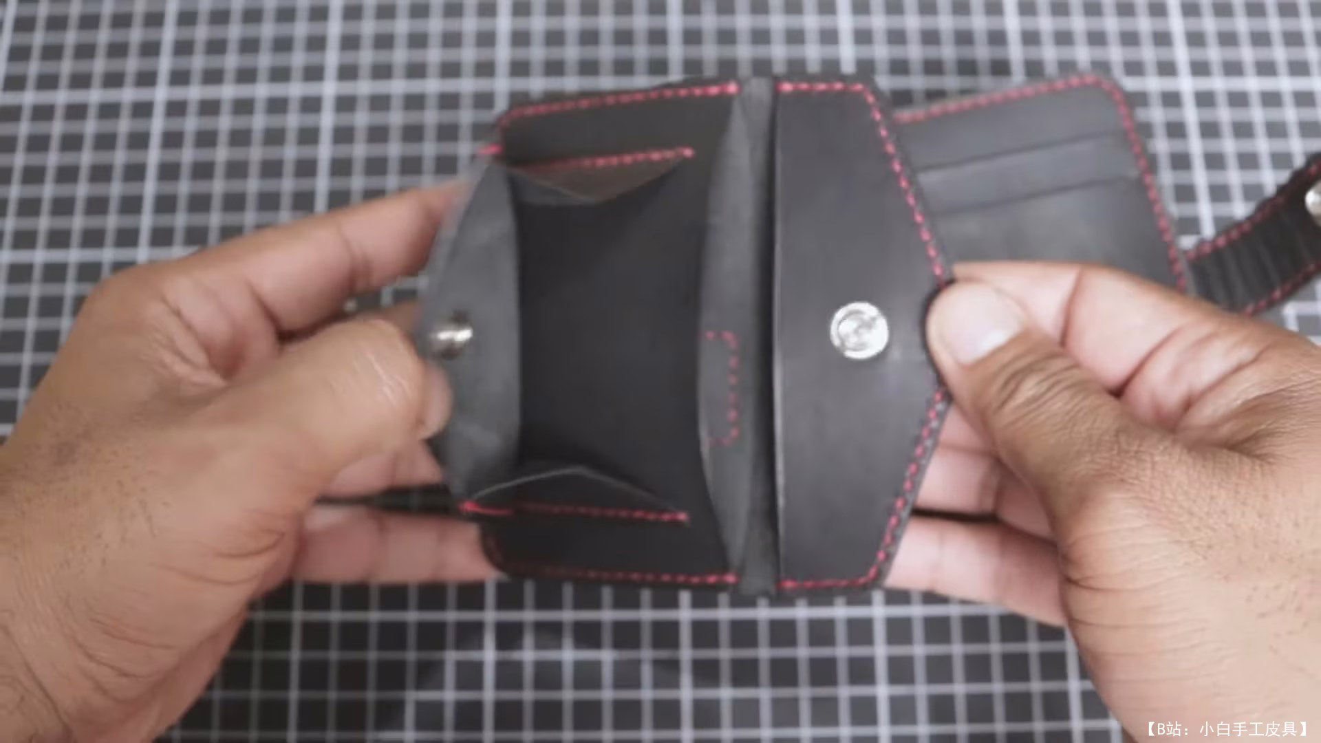 免费模板双折钱包，带硬币盒，来自 ARF 手工制作 - 3