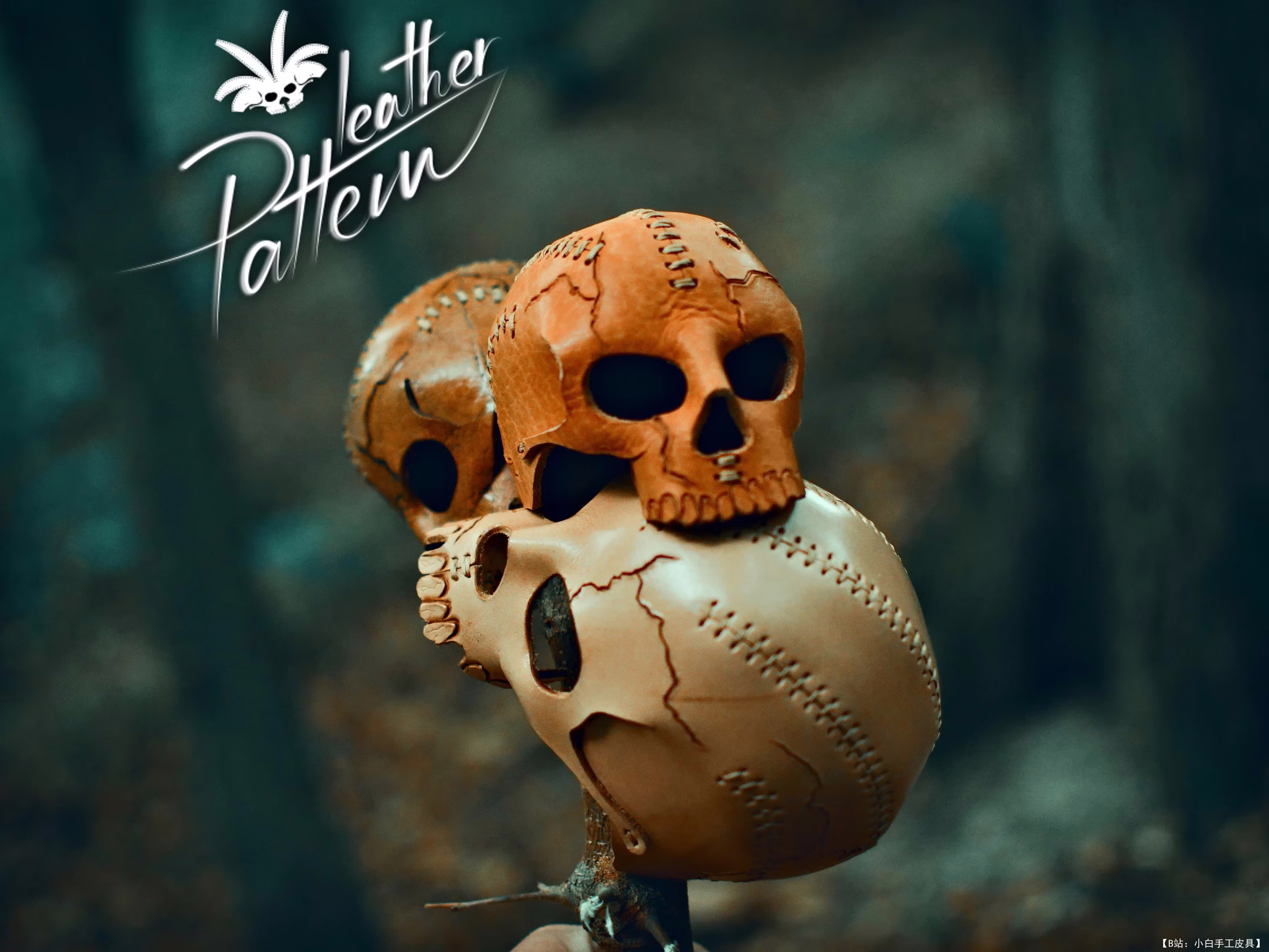 由 LeatherHubPatterns 设计的免费皮革骷髅版型 - 8