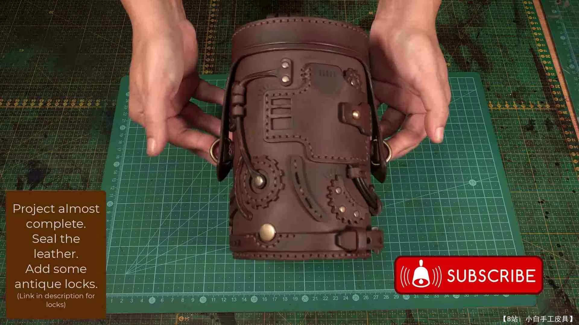 MPR Leatherworks 的免费蒸汽朋克皮革存钱罐版型 - 4